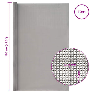 Πλέγμα Οθόνης 120 x 1000 cm 120 Mesh Ανοξείδωτο Ατσάλι 201 - Pakobazaar