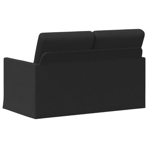 Καναπές 2 ατόμων Μαύρο 130 x 81 x 82 εκ. Ύφασμα