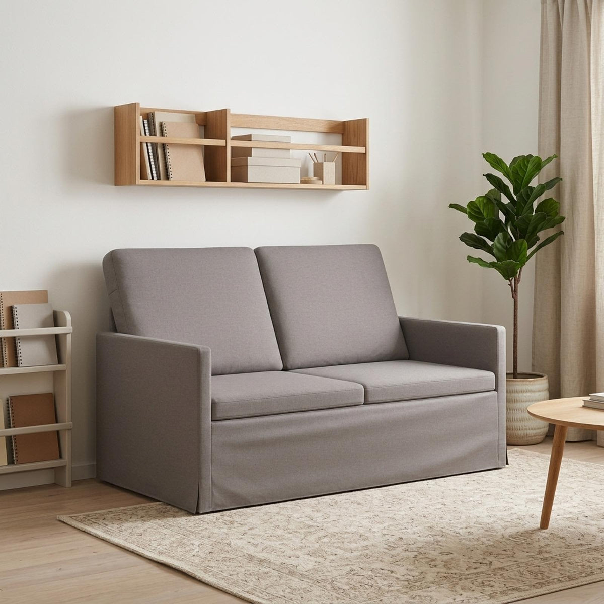 Καναπές 2 ατόμων Taupe 130 x 81 x 82 εκ. Ύφασμα - Pakobazaar