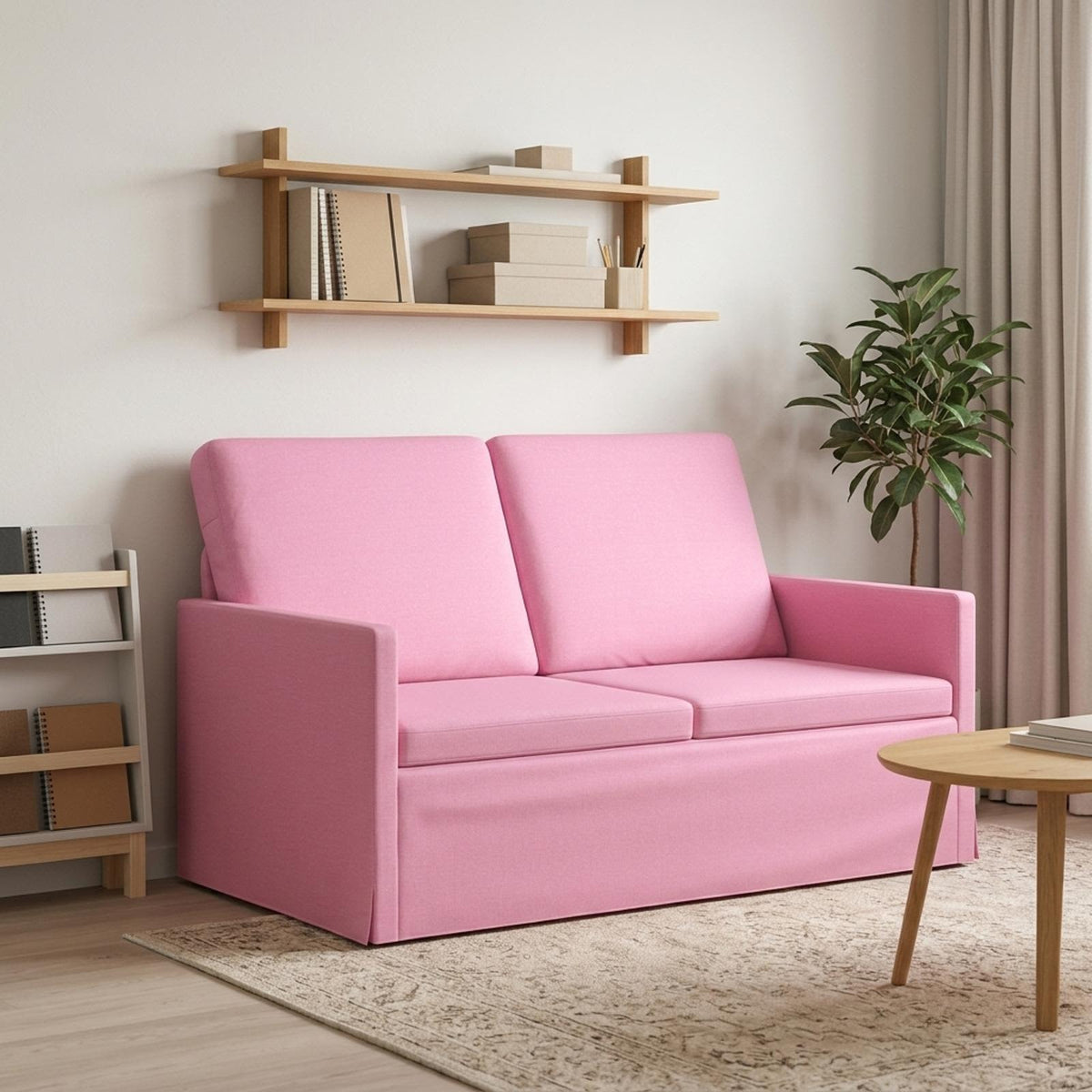 Καναπές 2 ατόμων Ροζ 130 x 81 x 82 εκ. Ύφασμα - Pakobazaar