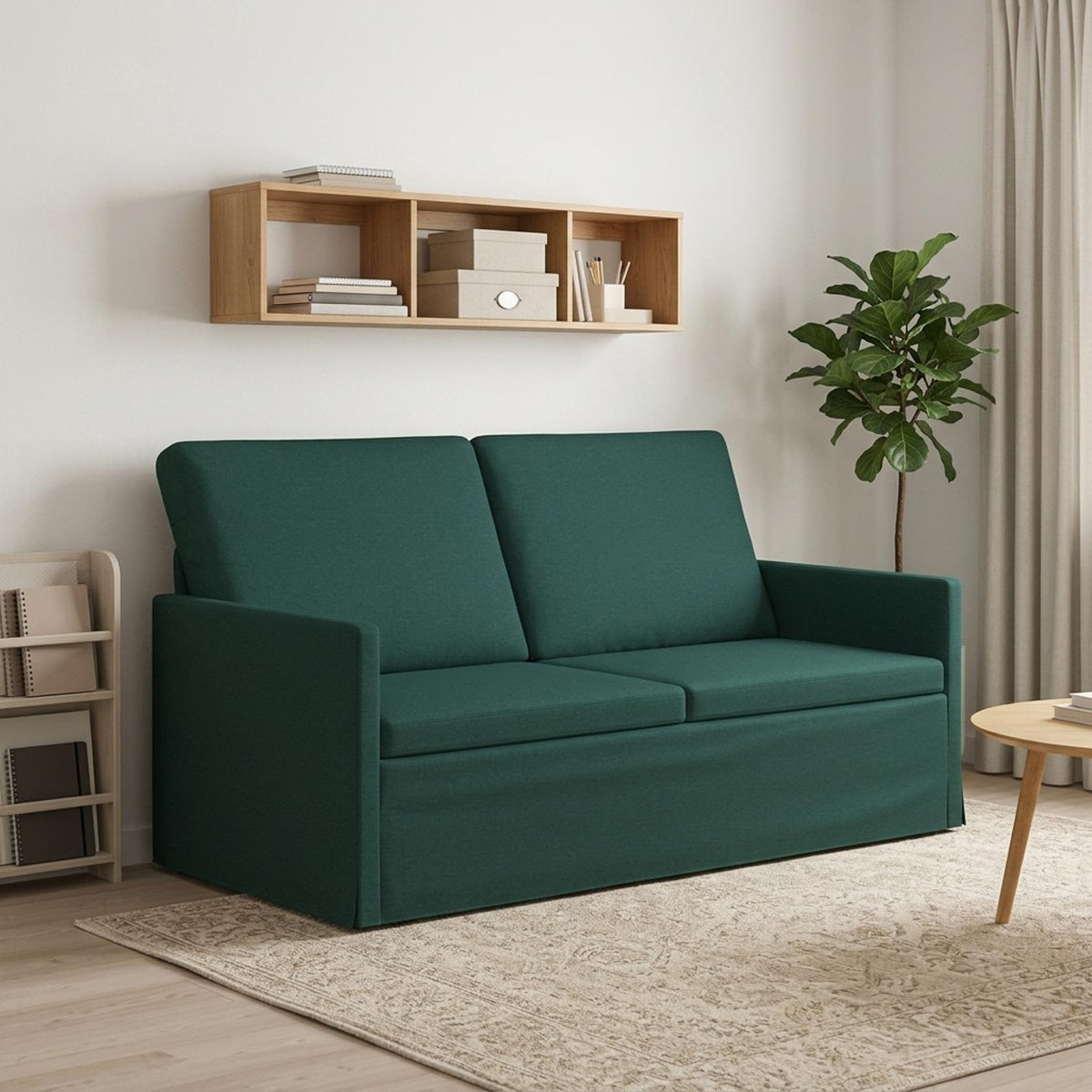 Καναπές 2 ατόμων Σκούρο Πράσινο 150 x 81 x 82 εκ. Ύφασμα
