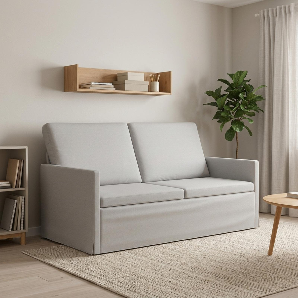 Καναπές 2 ατόμων Σκίουρος Γκρί 150 x 81 x 82 εκ. Ύφασμα