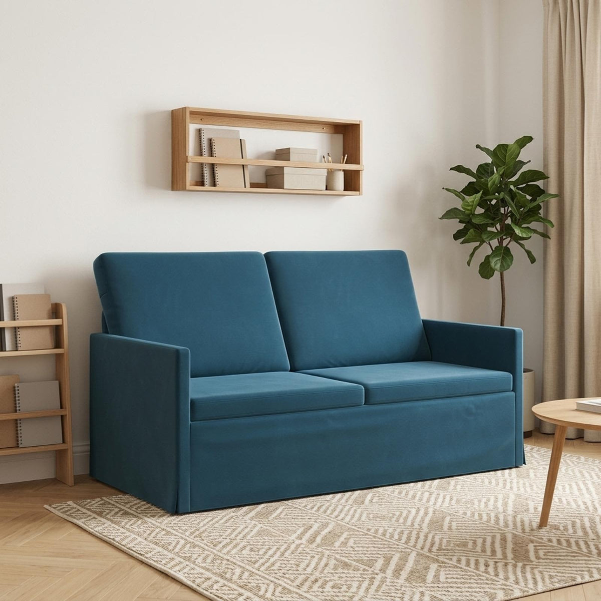 Καναπές 2 ατόμων Μπλε 150 x 81 x 82 εκ. Βελούδο