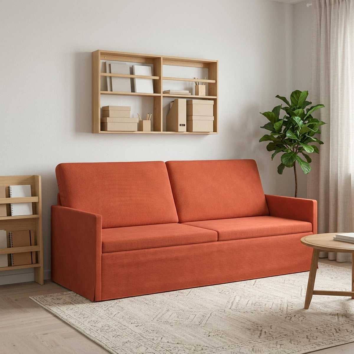 Καθιστικό 3 ατόμων Κόκκινο Πορτοκαλί 190 x 81 x 82 εκ.