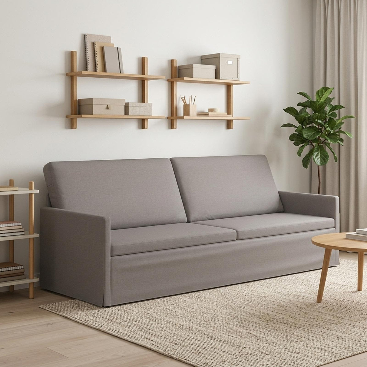 Καθιστικό 3 ατόμων Taupe 220 x 81 x 82 εκ. Ύφασμα