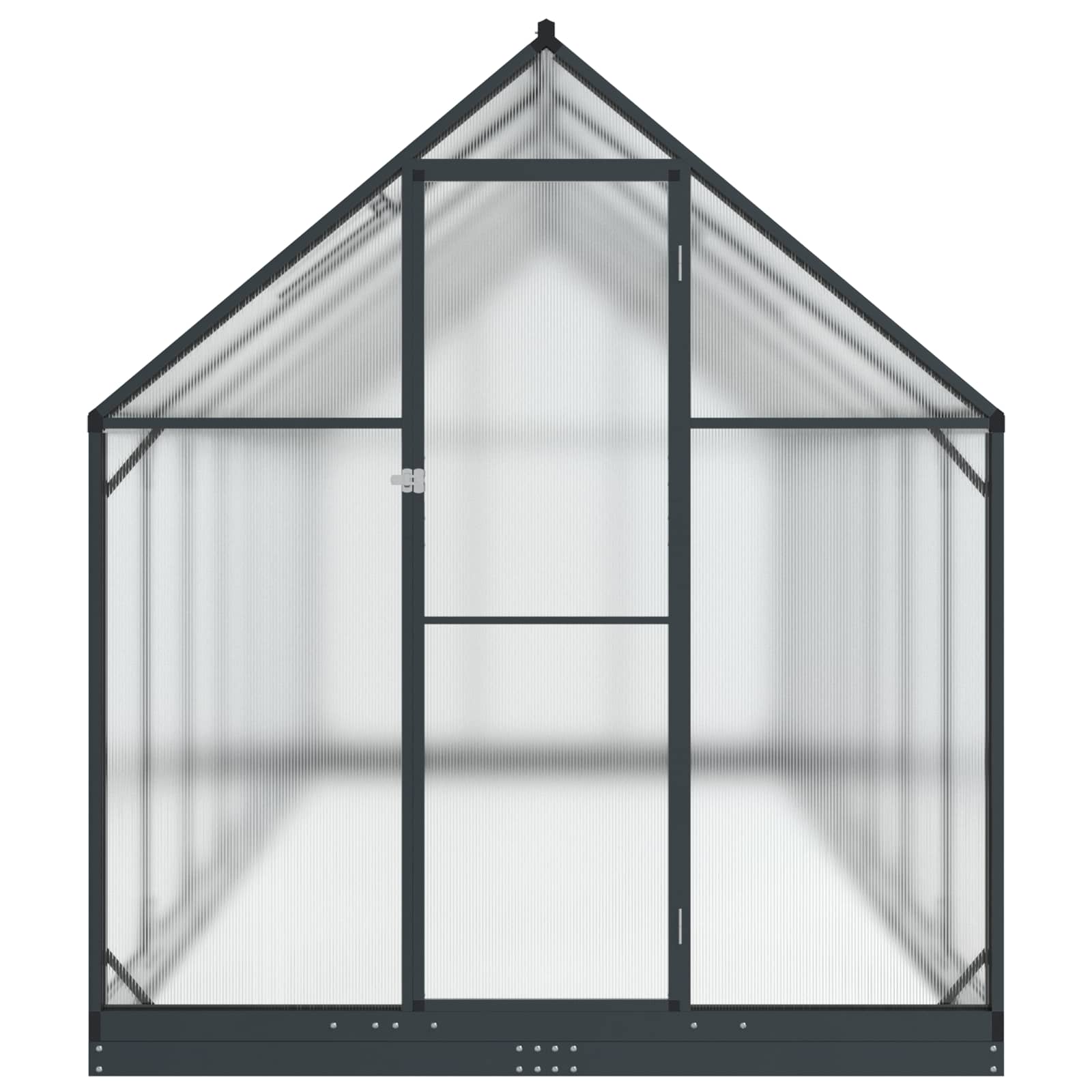 Θερμοκήπιο Κήπου με πόρτα Ανθρακί 183,5 x 423,5 x 207 εκ - Pakobazaar
