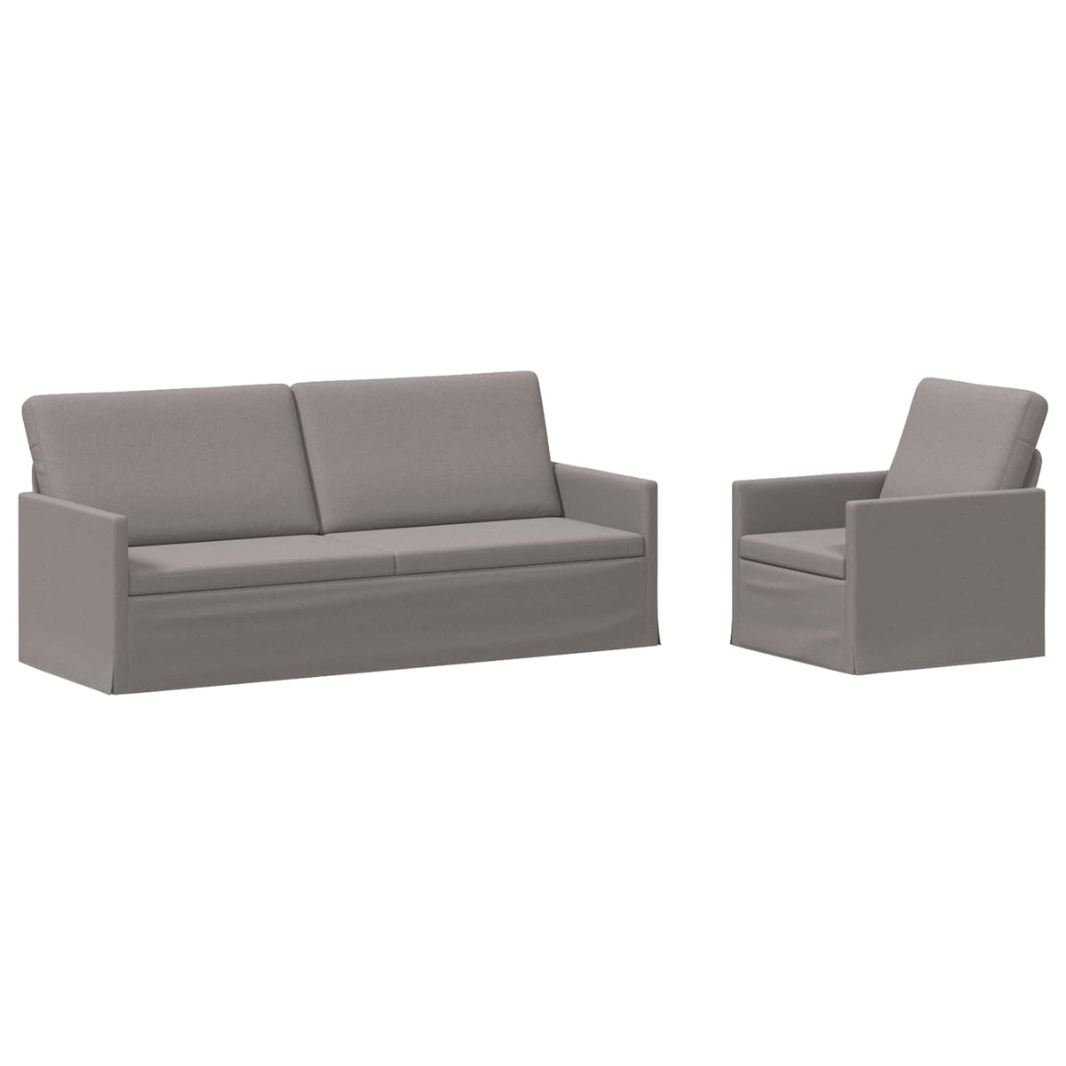 Σετ Καναπέ 2 pcs Taupe Ύφασμα