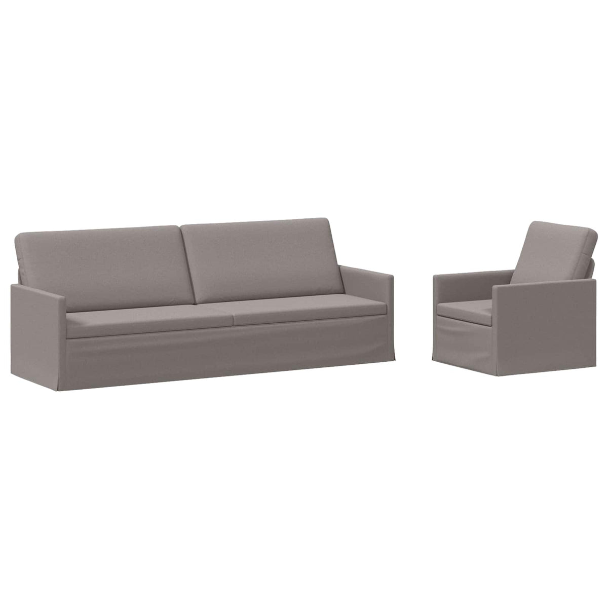 Σετ Καναπέ 2 pcs Taupe Ύφασμα