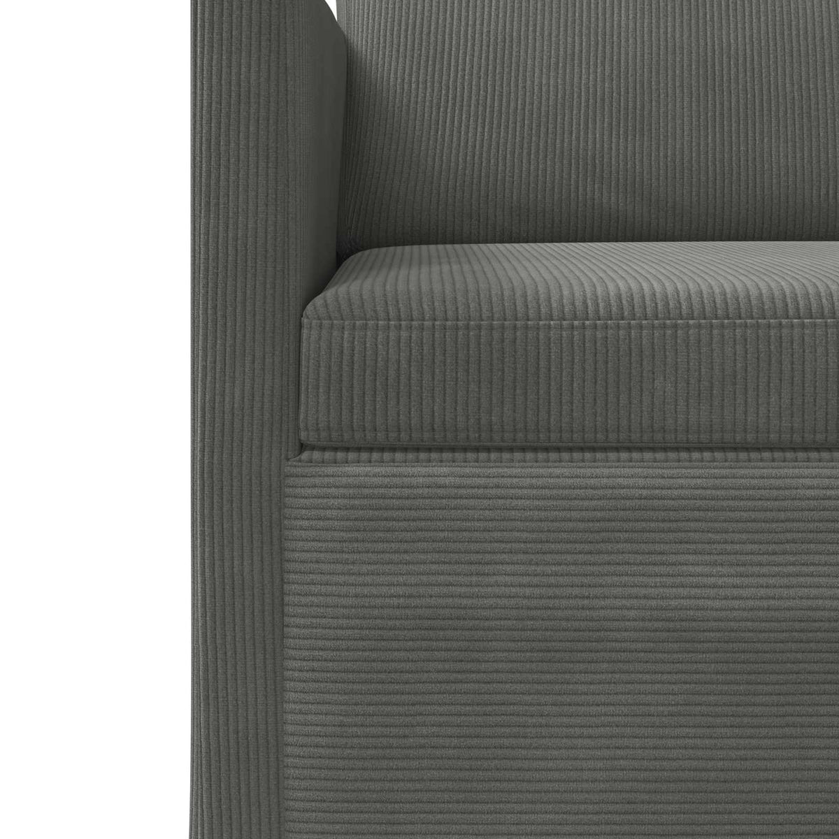 Σετ Καναπέ 2 pcs Σκούρο Γκρι Υφασμάτινο Κορντουρά - Pakobazaar
