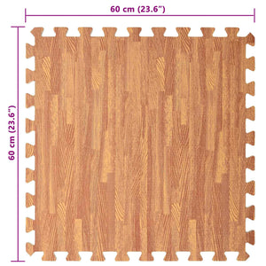 Στρώματα Γυμναστικής Παζλ 12 pcs Καφέ 4,32 τ.μ. Φελιζόλ EVA - Pakobazaar