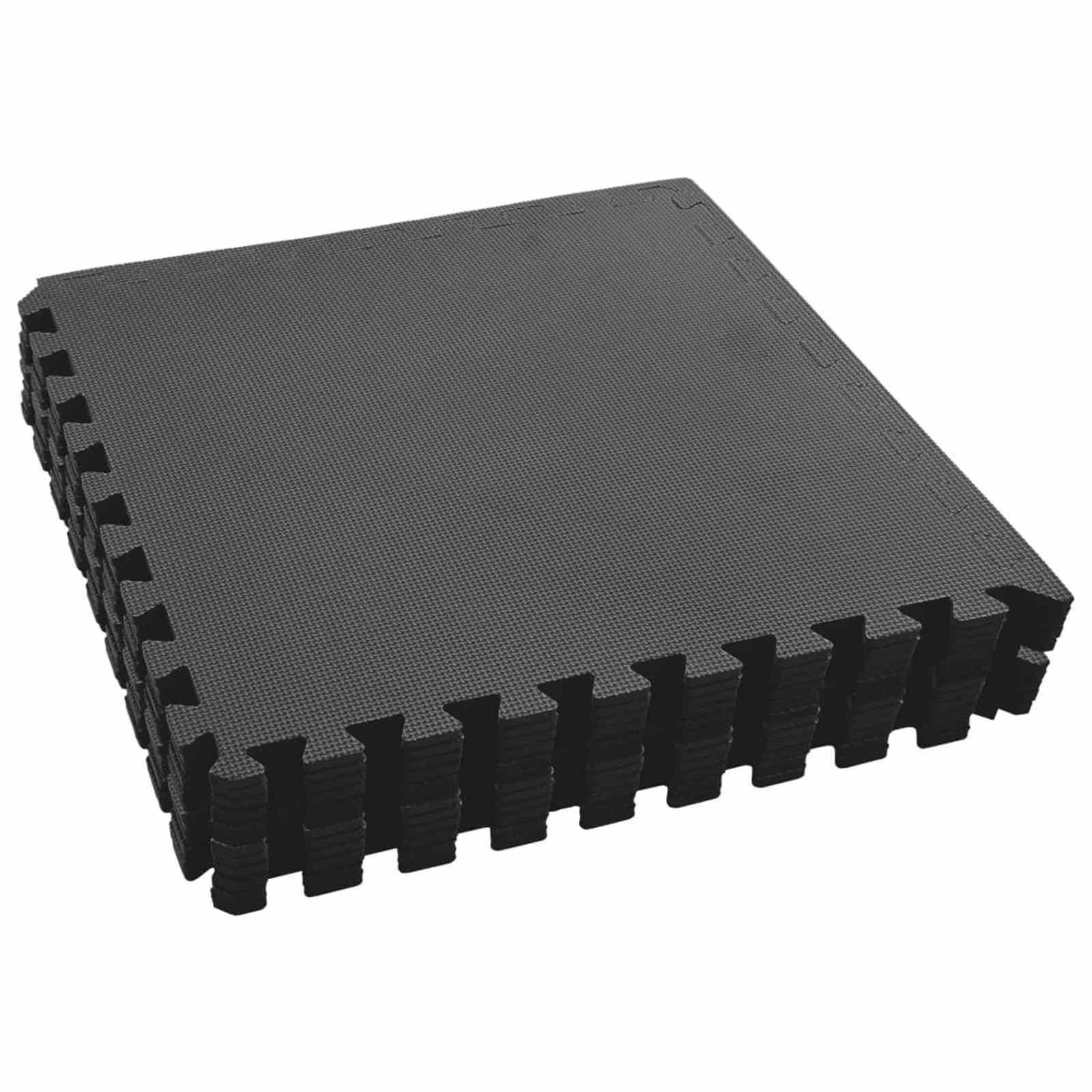Στρώματα Γυμναστικής Παζλ 12 pcs Μαύρο 4,32 τ.μ. Φελιζόλ EVA - Pakobazaar