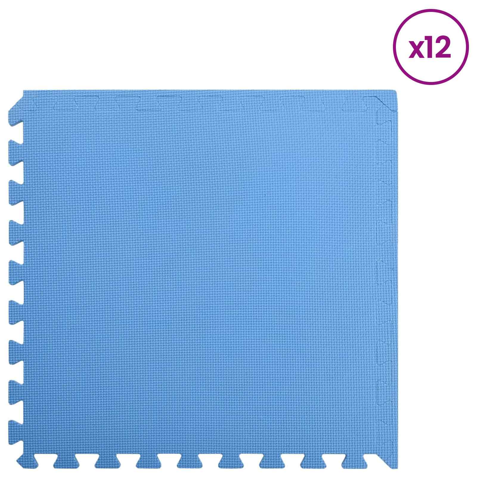 Στρώματα Γυμναστικής Παζλ 12 pcs Μπλε 4,32 τ.μ. Φελιζόλ EVA - Pakobazaar