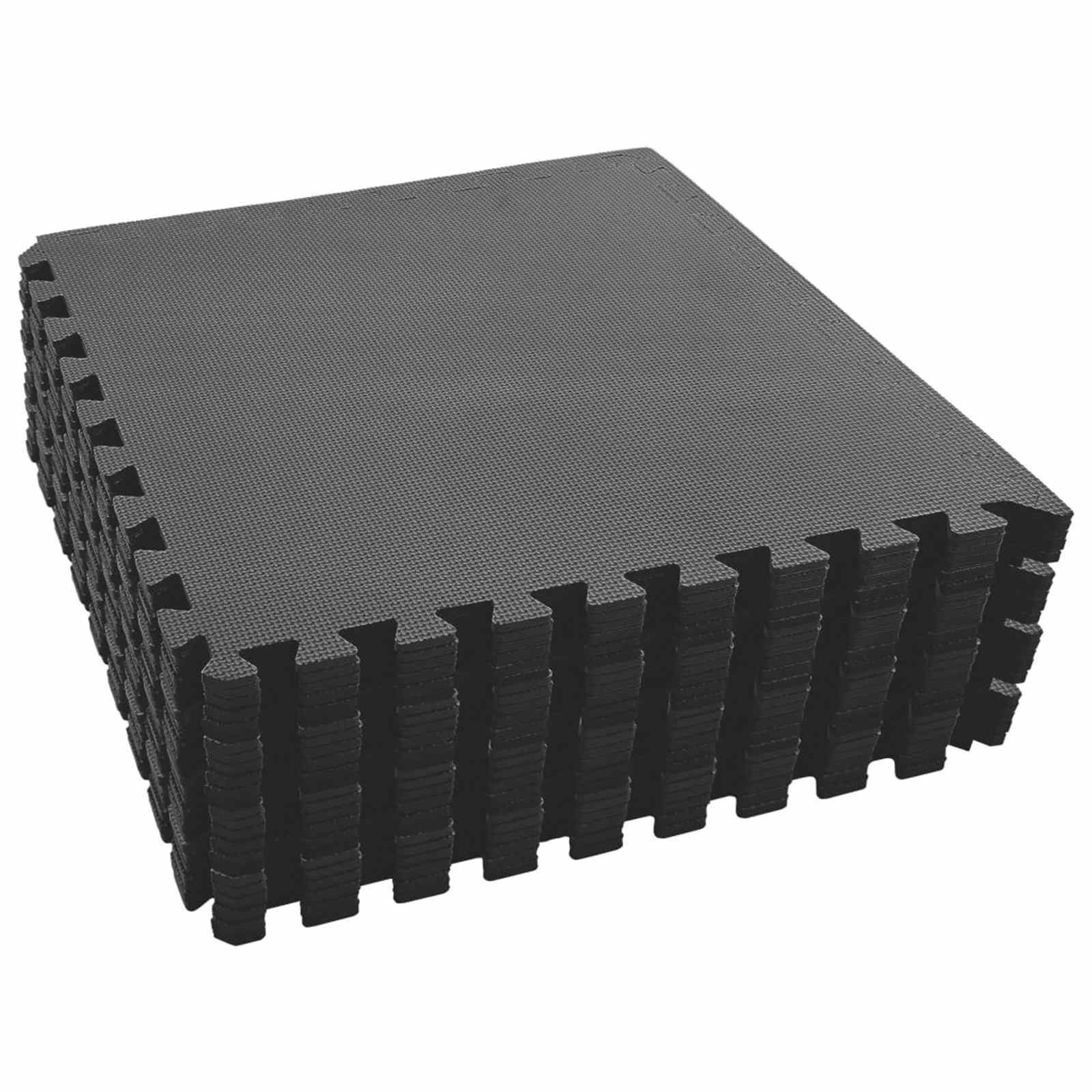 Στρώματα Γυμναστικής Παζλ 24 pcs Μαύρο 8,64 τ.μ. Φελιζόλ EVA - Pakobazaar