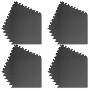 Στρώματα Γυμναστικής Παζλ 24 pcs Μαύρο 8,64 τ.μ. Φελιζόλ EVA - Pakobazaar