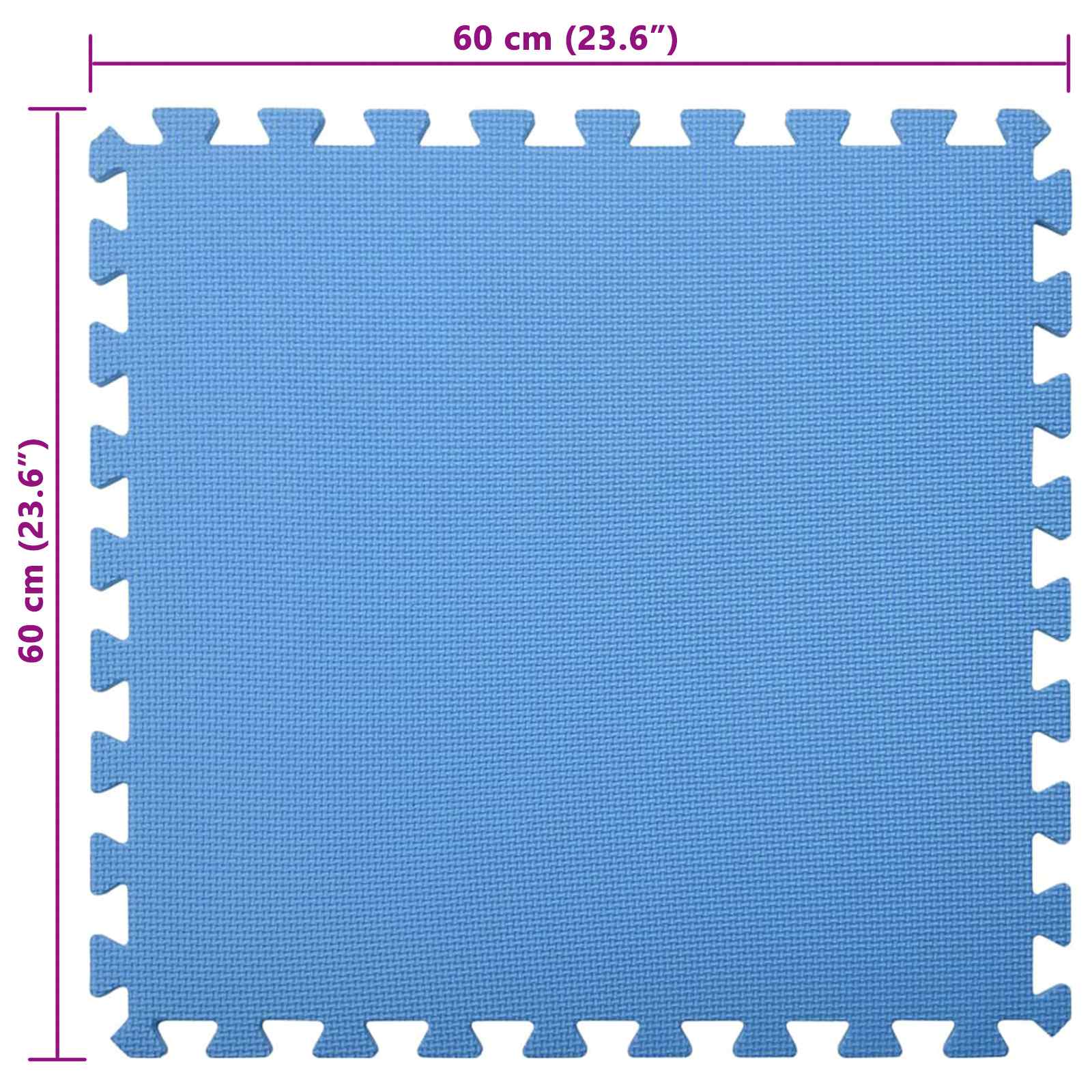 Στρώματα Γυμναστικής Παζλ 24 pcs Μπλε 8,64 τ.μ. Φελιζόλ EVA - Pakobazaar