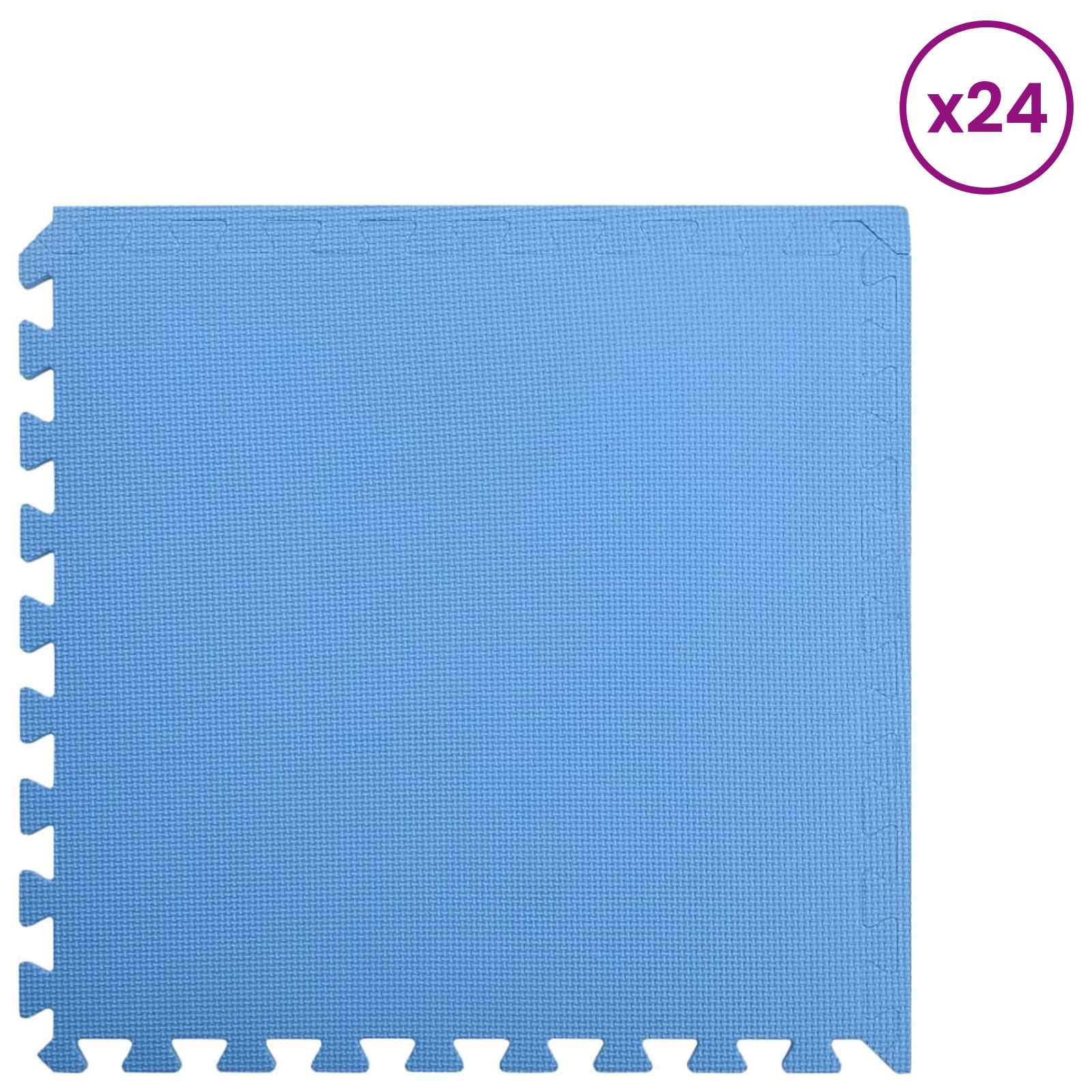 Στρώματα Γυμναστικής Παζλ 24 pcs Μπλε 8,64 τ.μ. Φελιζόλ EVA - Pakobazaar