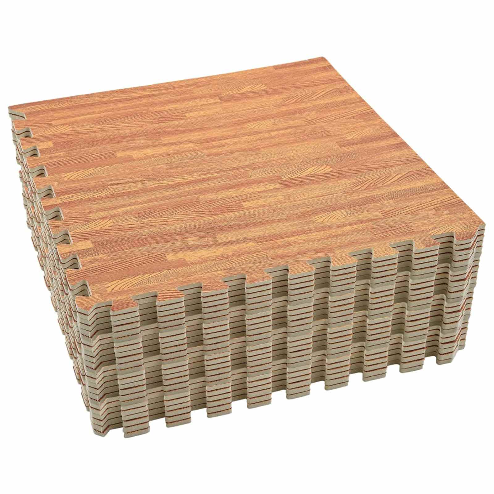 Στρώματα Γυμναστικής Παζλ 24 pcs Καφέ 8,64 τ.μ. Φελιζόλ EVA - Pakobazaar