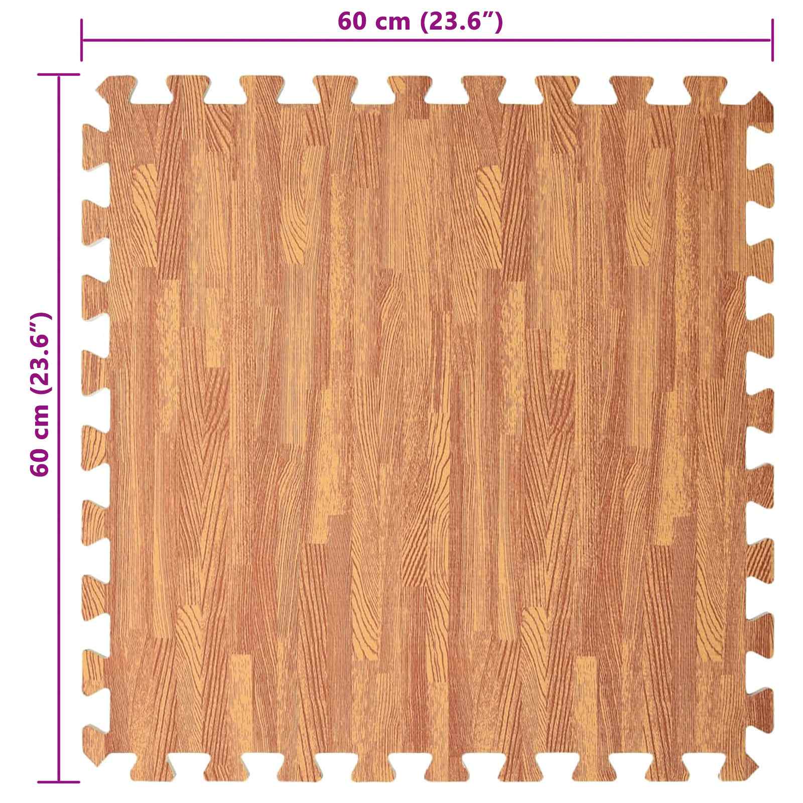Στρώματα Γυμναστικής Παζλ 24 pcs Καφέ 8,64 τ.μ. Φελιζόλ EVA - Pakobazaar