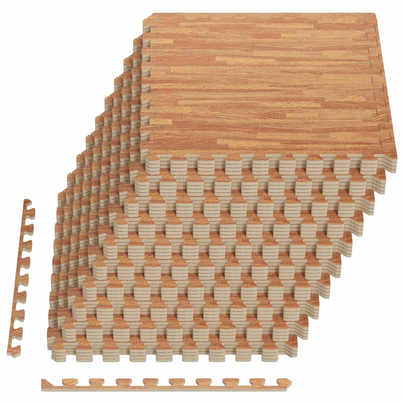 Χαλάκι για Πισίνα 40 pcs ξύλο 14,4 τ.μ. Φελιζόλ EVA - Pakobazaar