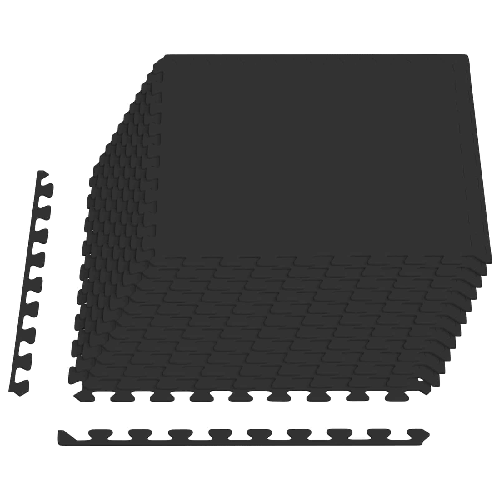 Χαλάκι για Πισίνα 12 pcs Μαύρο 4,32 m² Φελιζόλ EVA