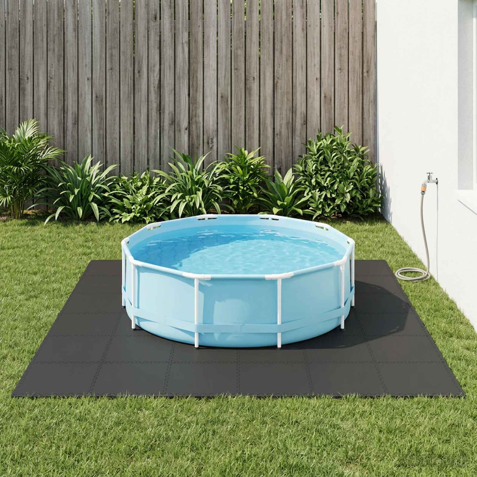 Χαλάκι για Πισίνα 24 pcs Μαύρο 8,64 m² Φελιζόλ EVA