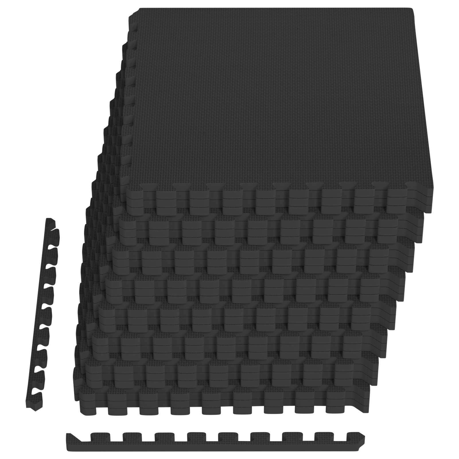 Χαλάκι για Πισίνα 24 pcs Μαύρο 8,64 m² Φελιζόλ EVA - Pakobazaar