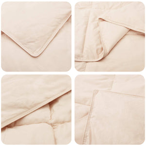 Σετ Παπλωμάτων 2 τμχ. 200 x 200 cm 250 gsm Φυσικός Καπόκ Μπεζ - Pakobazaar