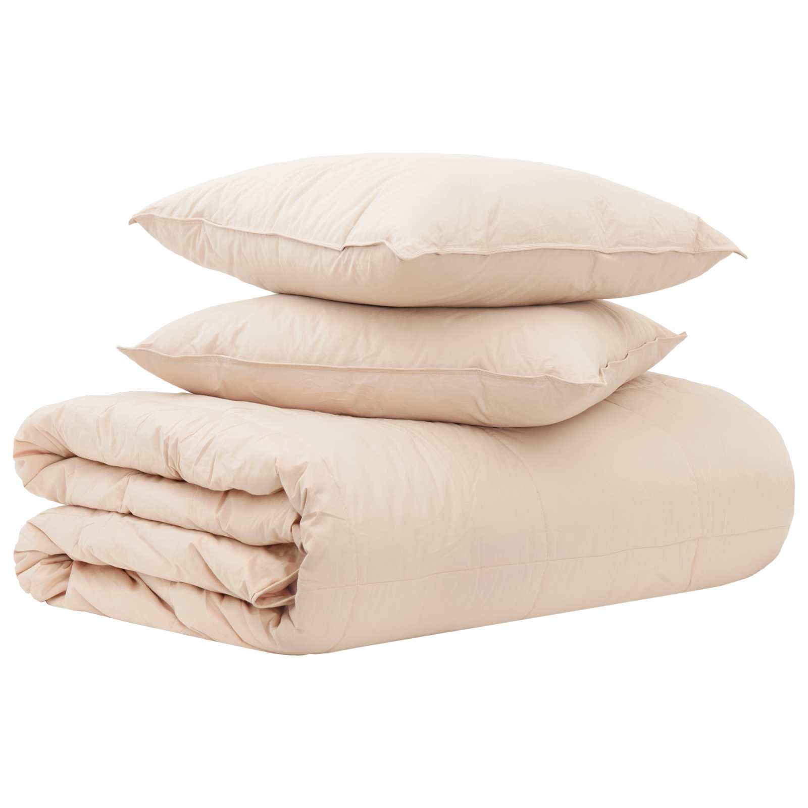 Σετ Παπλωμάτων 2 τμχ. 200 x 240 cm 250 gsm Φυσικός Καπόκ Μπεζ