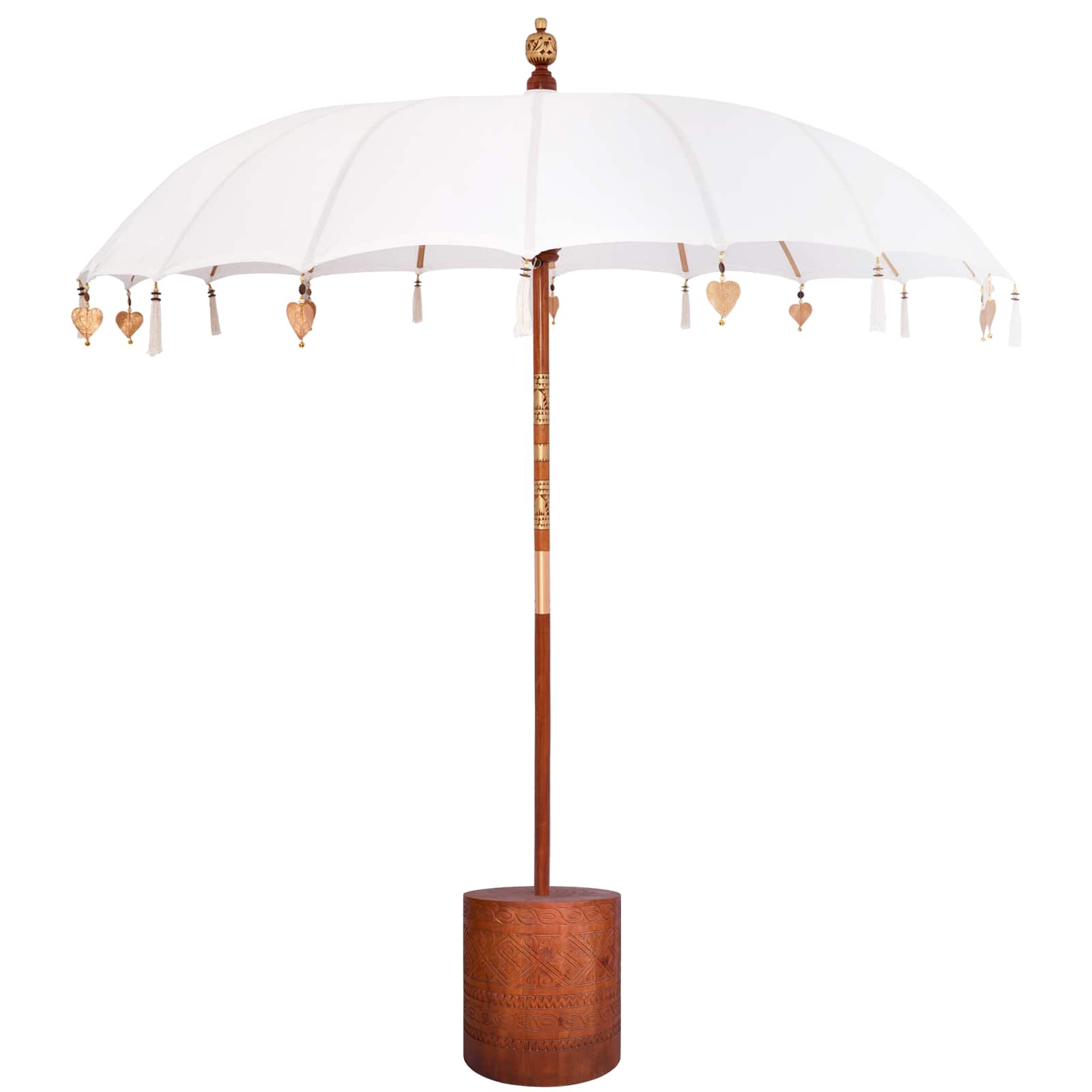 Μπαλινέζικη ομπρέλα με βάση Γύρος 220 x 220 x 295 cm - Pakobazaar