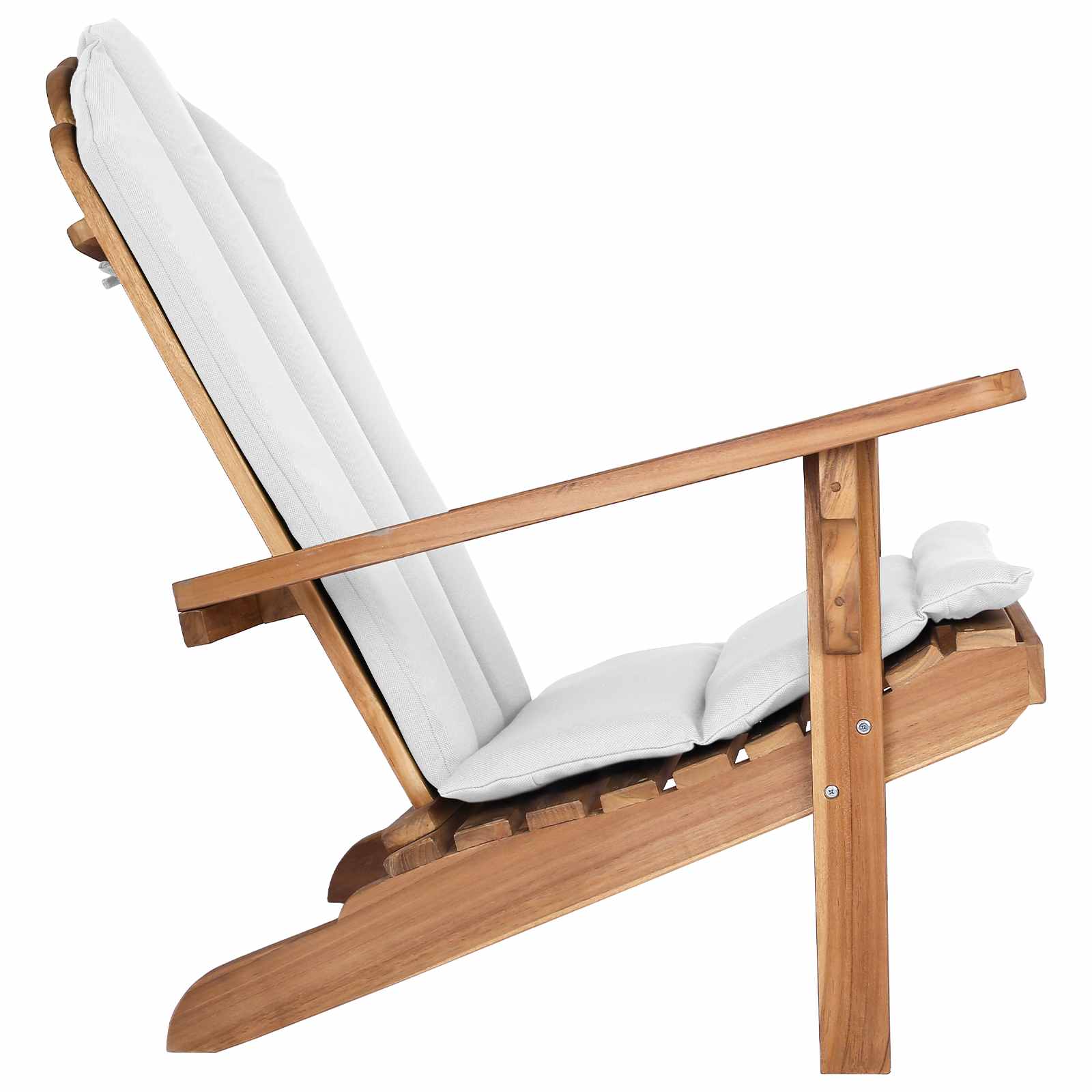 Κήπος Πολυθρόνα Adirondack Φυσικό Στερεό Ξύλο Τίκ
