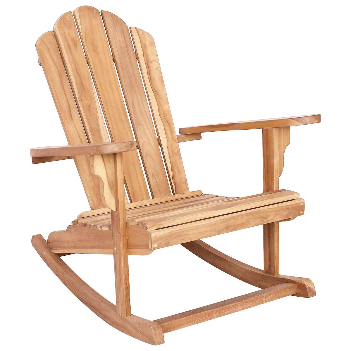 Καρέκλα κήπου Adirondack με κίνηση Φυσικό Μασίφ ξύλο teak - Pakobazaar