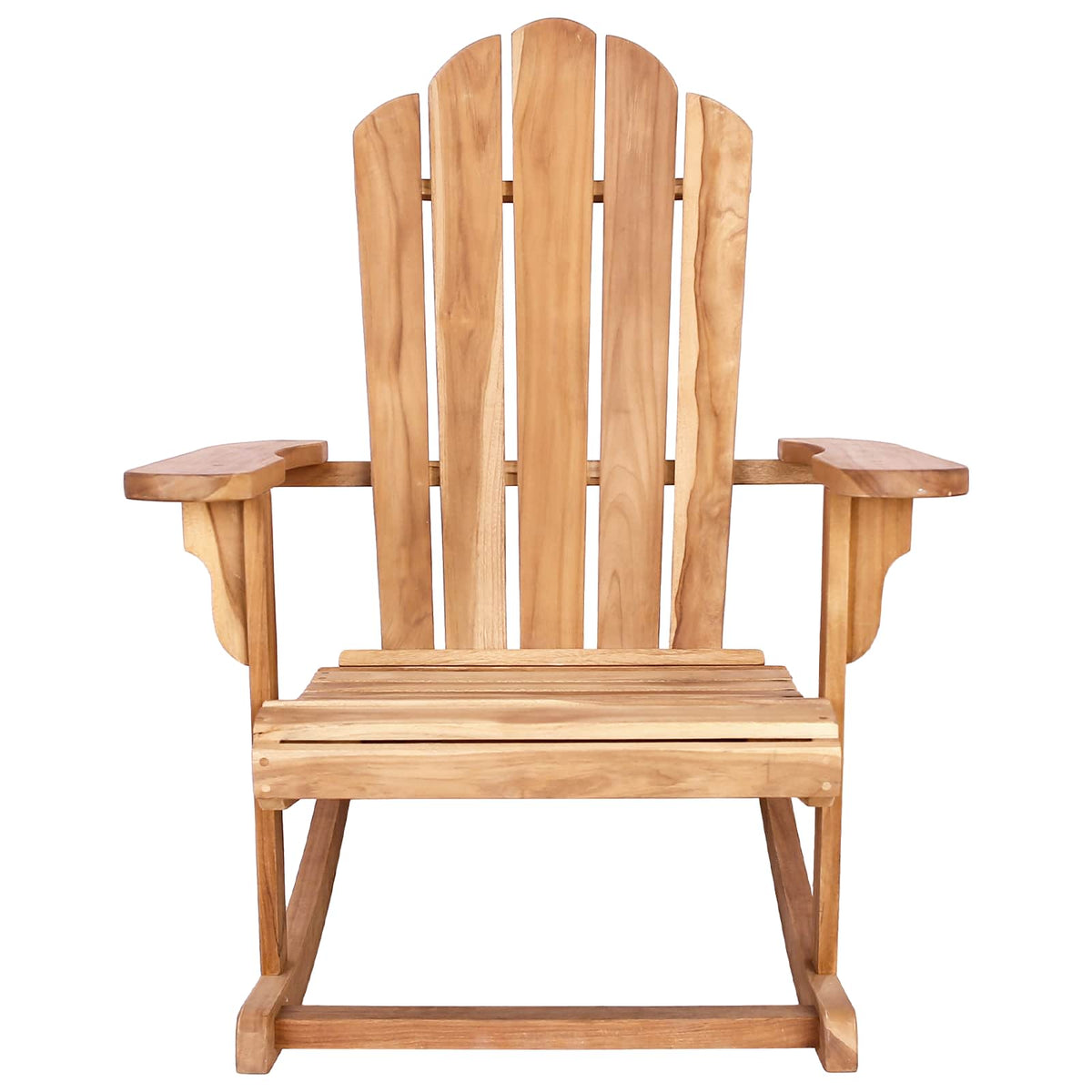 Καρέκλα κήπου Adirondack με κίνηση Φυσικό Μασίφ ξύλο teak - Pakobazaar