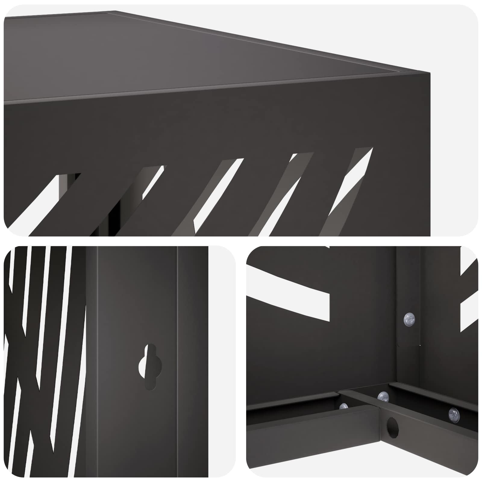 Κάλυμμα κλιματιστικού Μαύρο 100 x 50 x 70 cm Ατσάλι - Pakobazaar