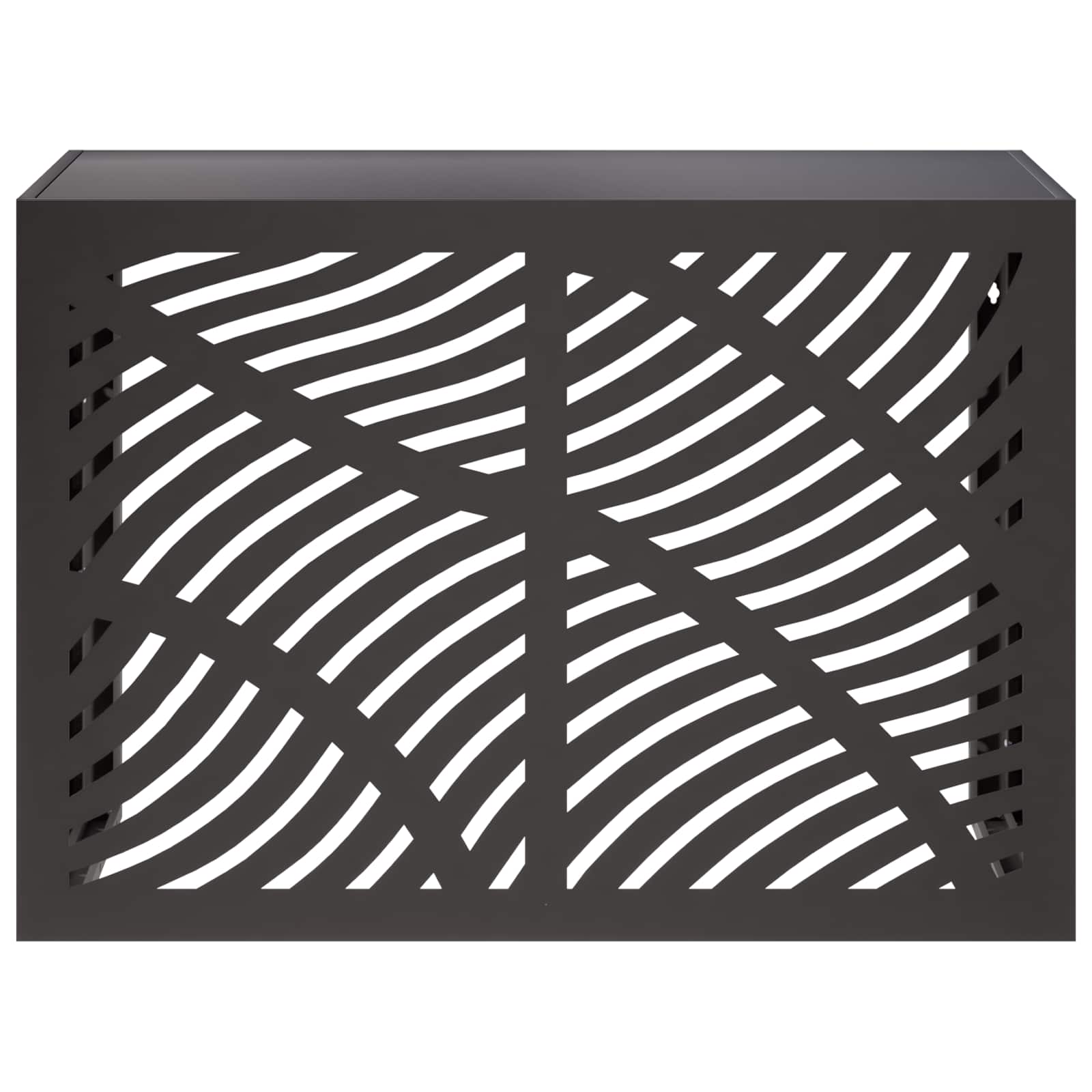 Κάλυμμα κλιματιστικού Μαύρο 100 x 50 x 70 cm Ατσάλι - Pakobazaar