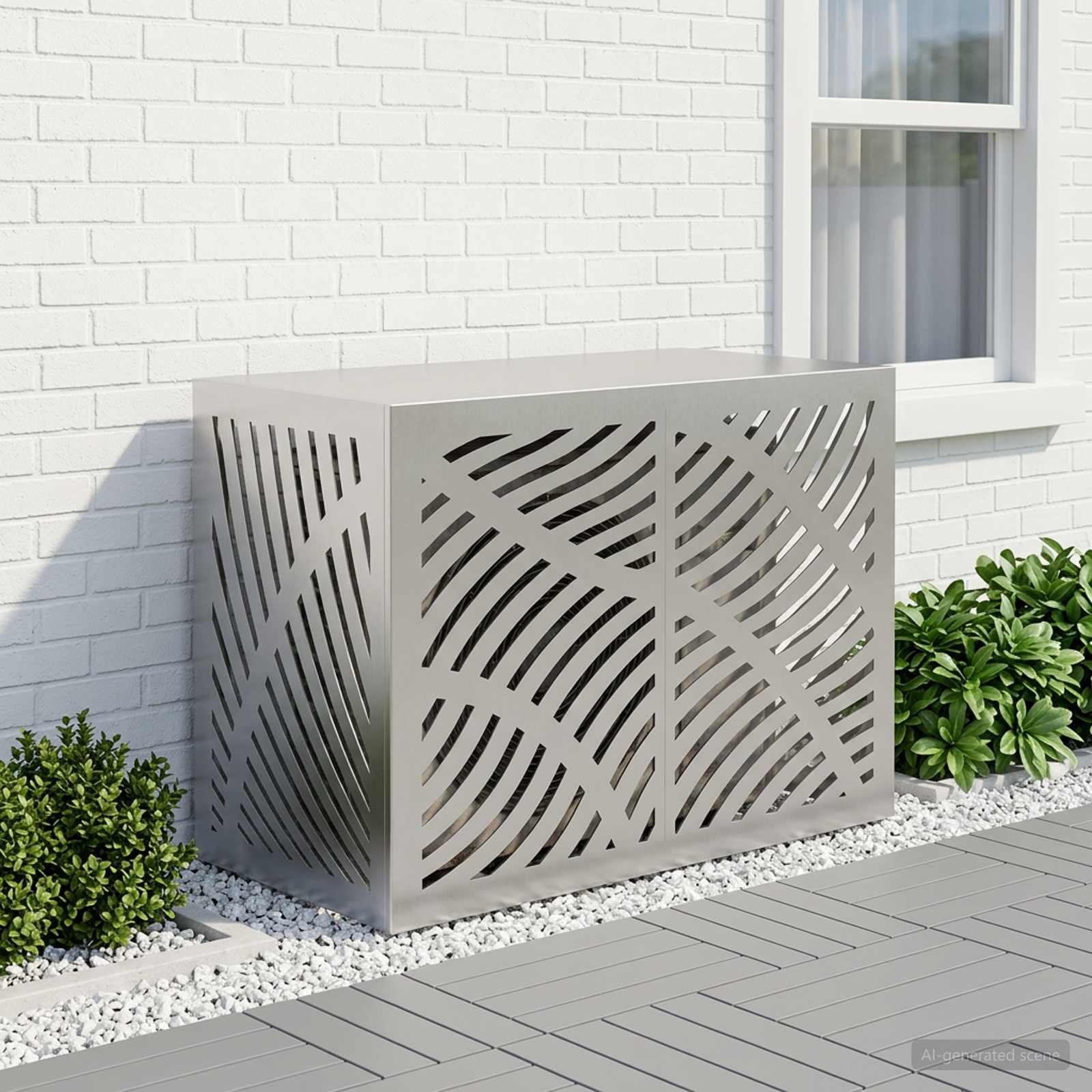 Κάλυμμα κλιματιστικού Ασημί 100 x 50 x 70 cm Ανοξείδωτο Ατσάλι