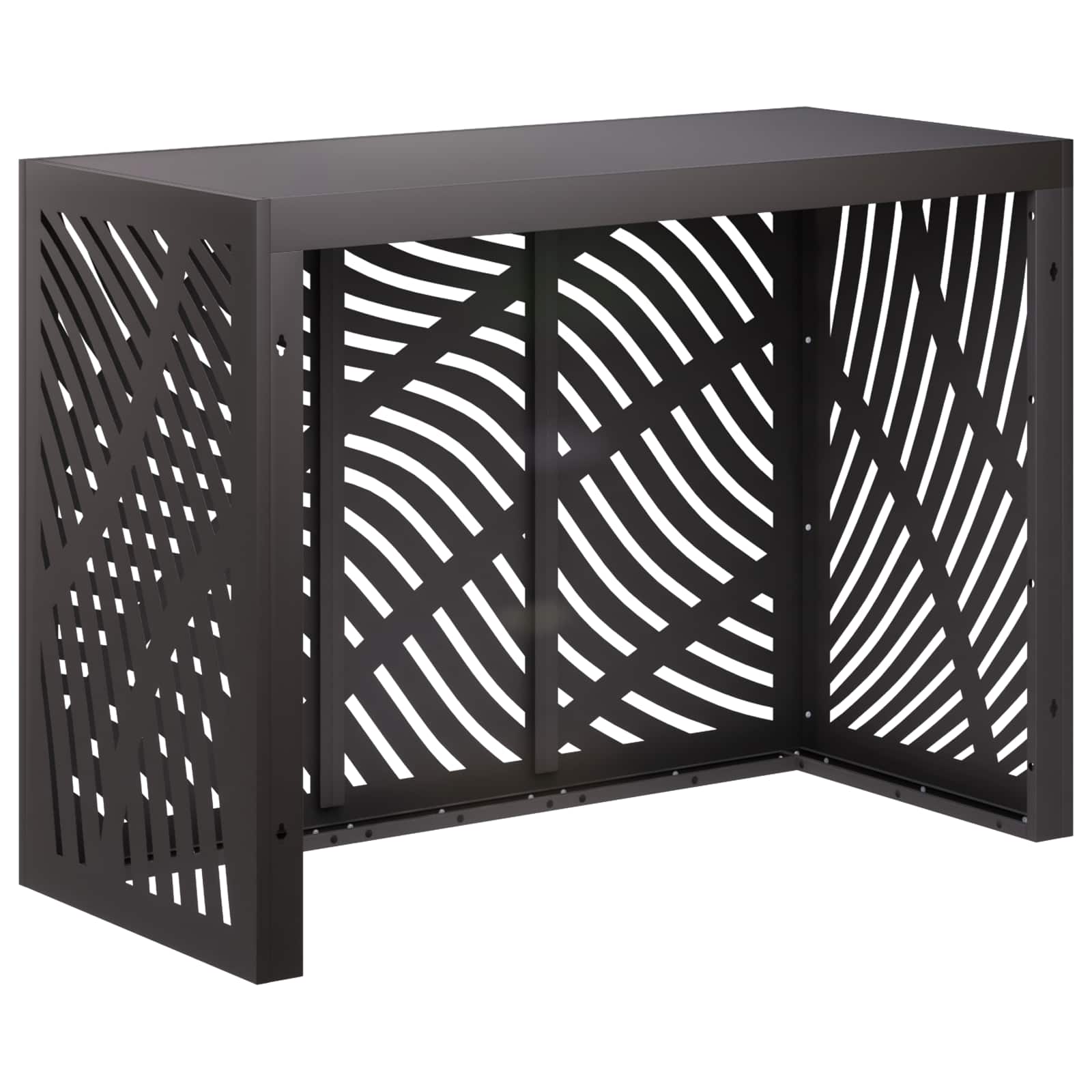 Κάλυμμα κλιματιστικού Μαύρο 110 x 50 x 80 cm Ατσάλι - Pakobazaar