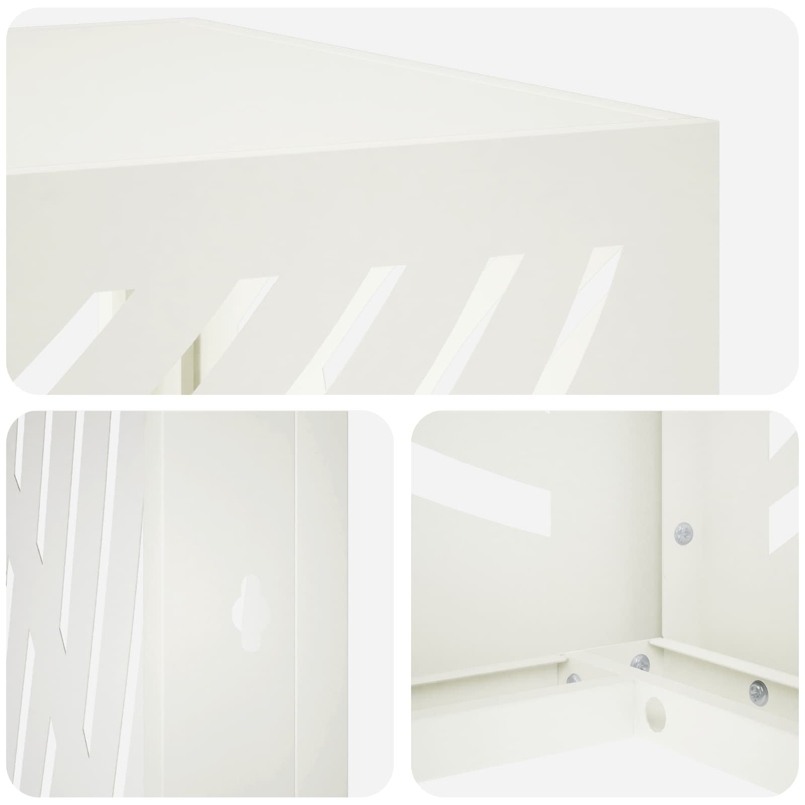 Κάλυμμα κλιματιστικού Λευκό 110 x 50 x 80 cm Ατσάλι - Pakobazaar