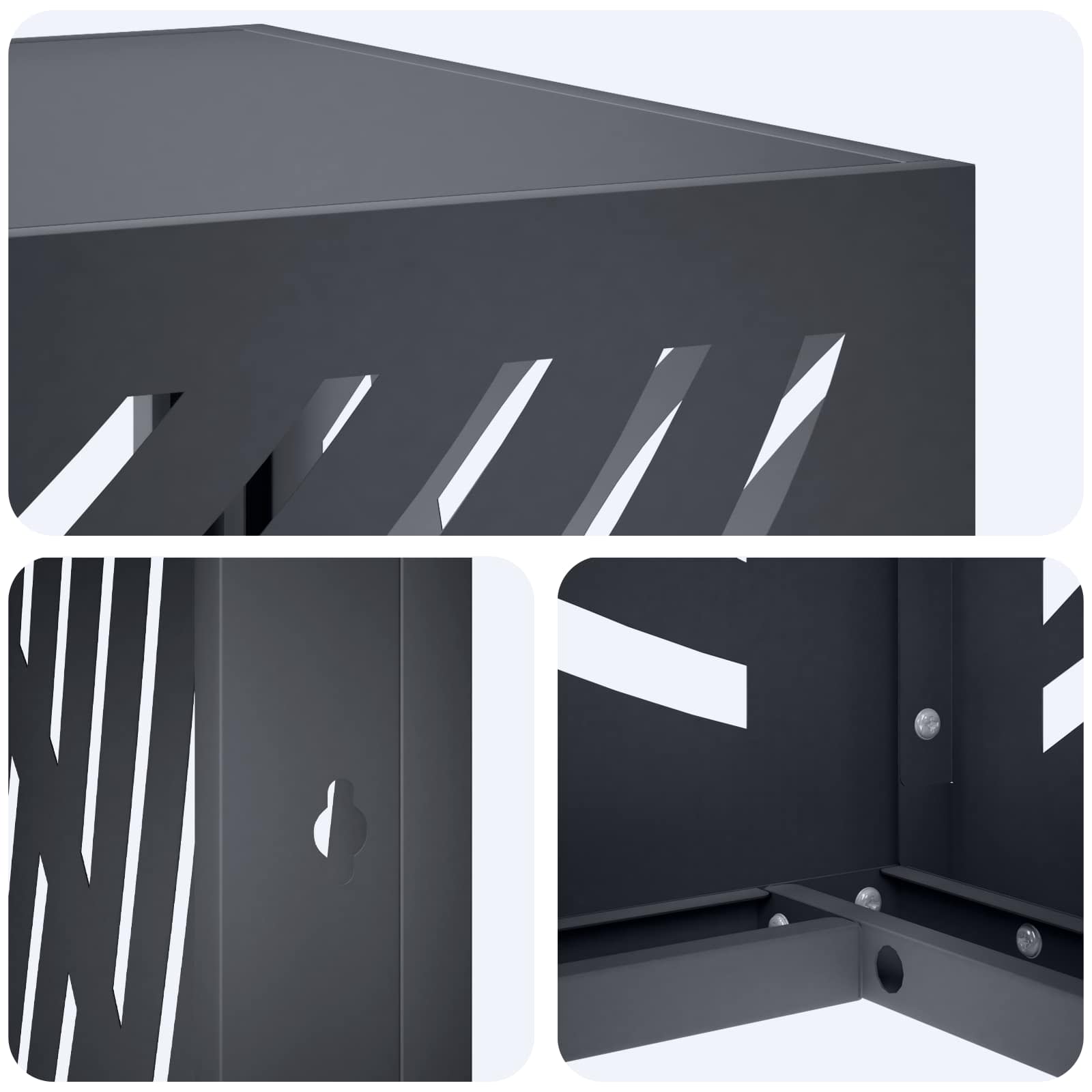 Κάλυμμα κλιματιστικού Ανθρακί 110 x 50 x 80 cm Ατσάλι - Pakobazaar