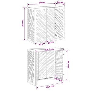 Κάλυμμα κλιματιστικού Σκ rusty 110 x 50 x 105 εκ - Pakobazaar