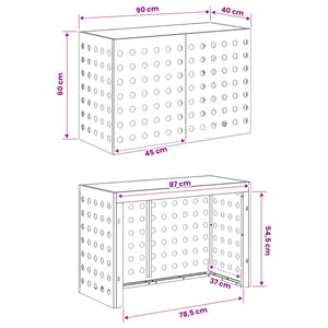 Κάλυμμα κλιματιστικού Ασημί 90 x 40 x 60 εκ - Pakobazaar