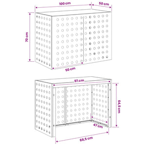 Κάλυμμα κλιματιστικού Μαύρο 100 x 50 x 70 cm Ατσάλι - Pakobazaar