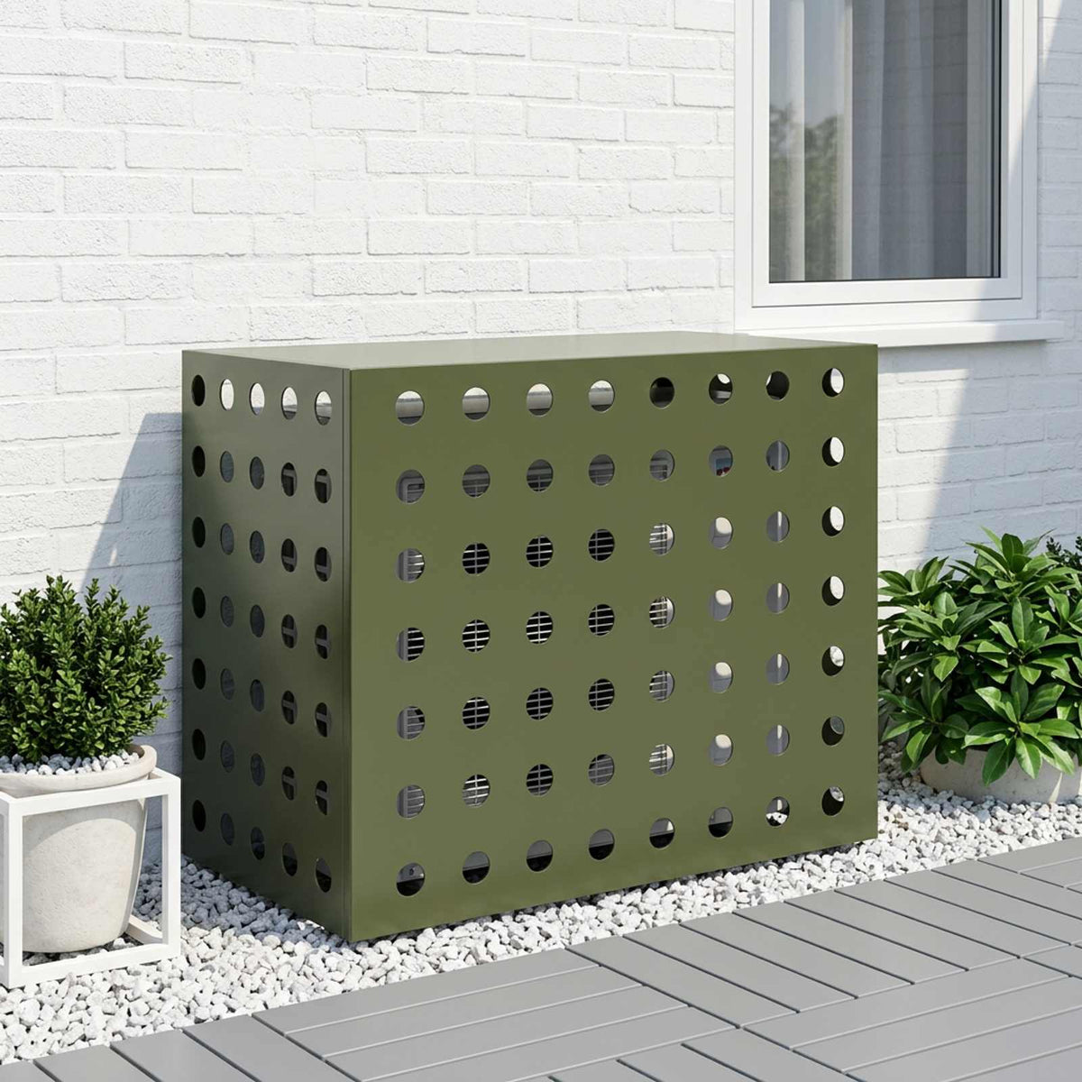Κάλυμμα κλιματιστικού Λαδί 100 x 50 x 70 cm Ατσάλι - Pakobazaar