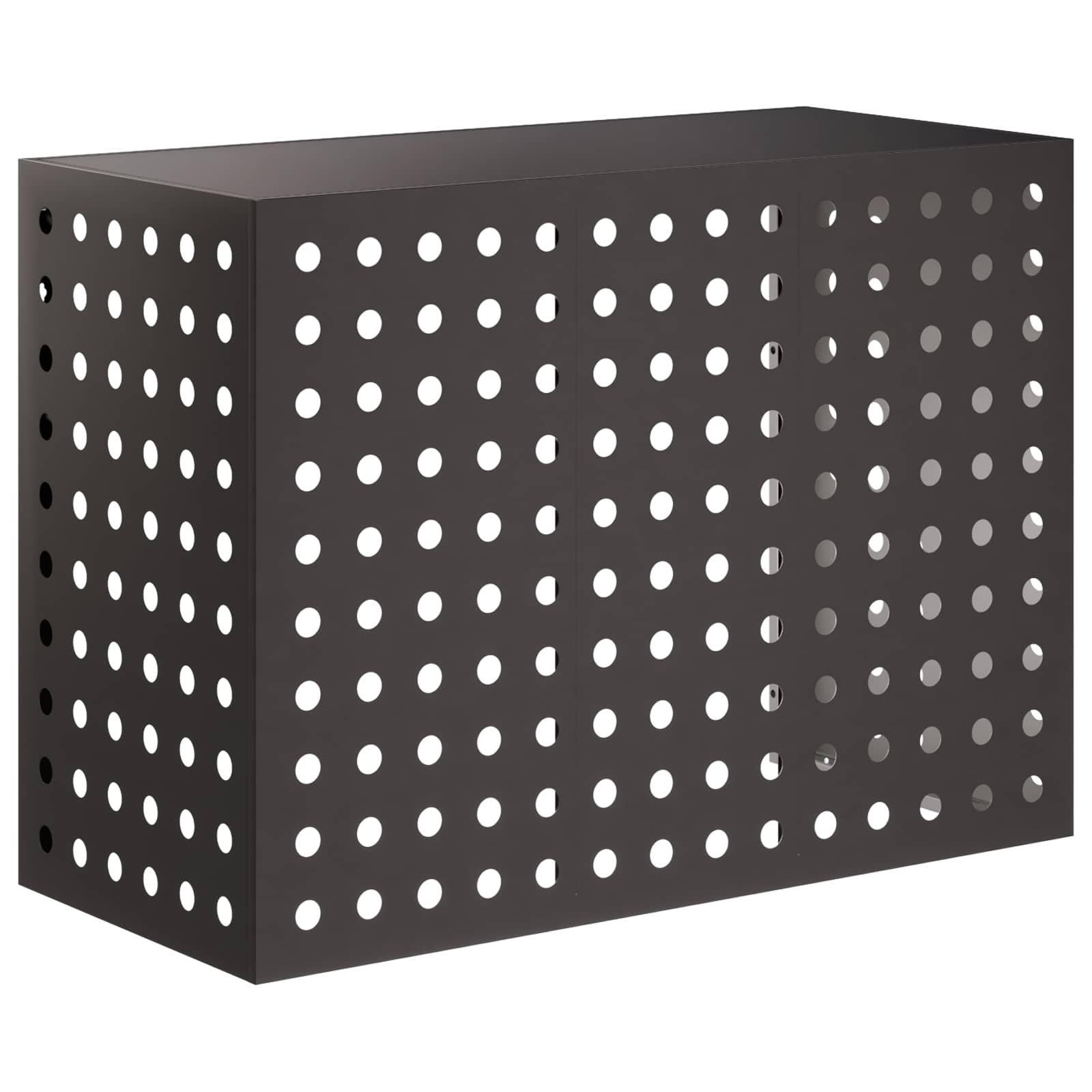 Κάλυμμα κλιματιστικού Μαύρο 110 x 50 x 80 cm Ατσάλι - Pakobazaar