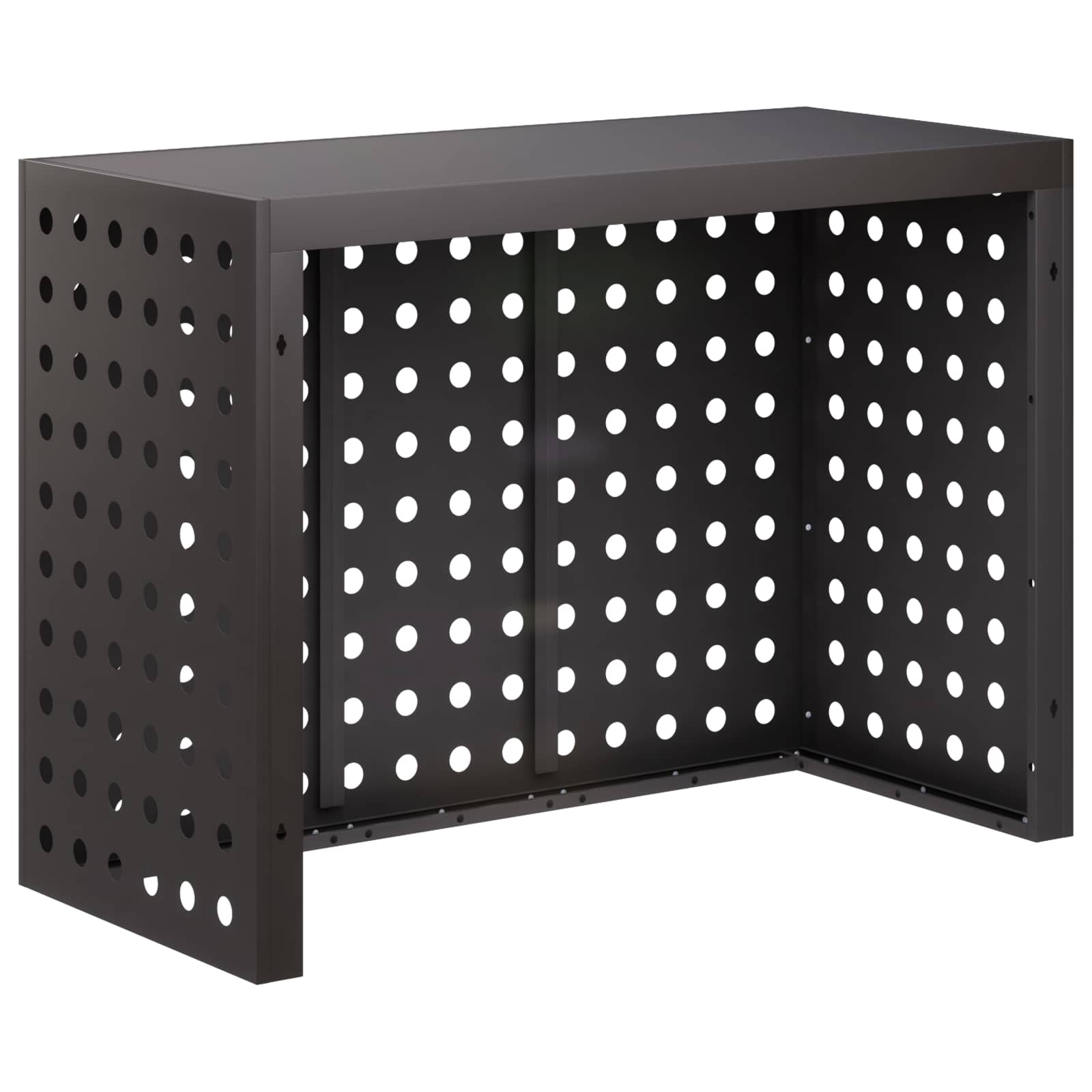 Κάλυμμα κλιματιστικού Μαύρο 110 x 50 x 80 cm Ατσάλι - Pakobazaar