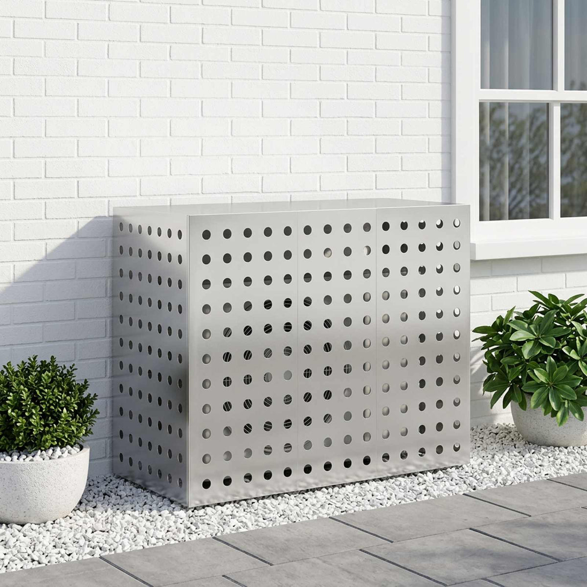 Κάλυμμα κλιματιστικού Ασημί 110 x 50 x 80 cm - Pakobazaar
