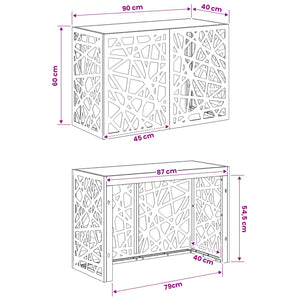 Κάλυμμα κλιματιστικού Λαδί 90 x 40 x 60 εκ Ατσάλι - Pakobazaar