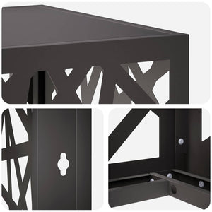 Κάλυμμα κλιματιστικού Μαύρο 110 x 50 x 80 cm Ατσάλι