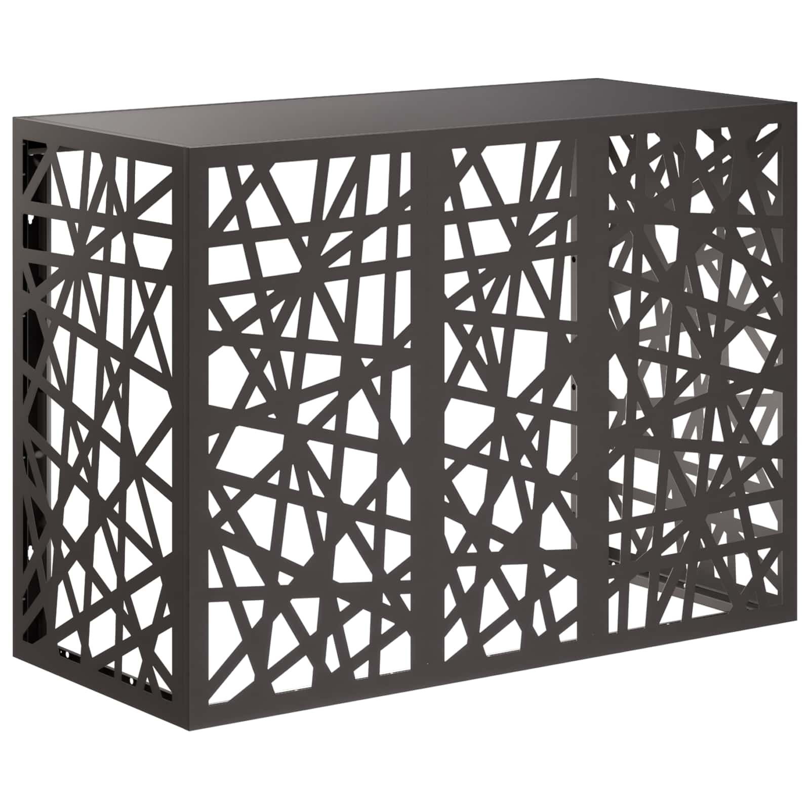 Κάλυμμα κλιματιστικού Μαύρο 110 x 50 x 80 cm Ατσάλι