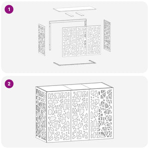 Κάλυμμα κλιματιστικού Λευκό 110 x 50 x 80 cm Ατσάλι - Pakobazaar