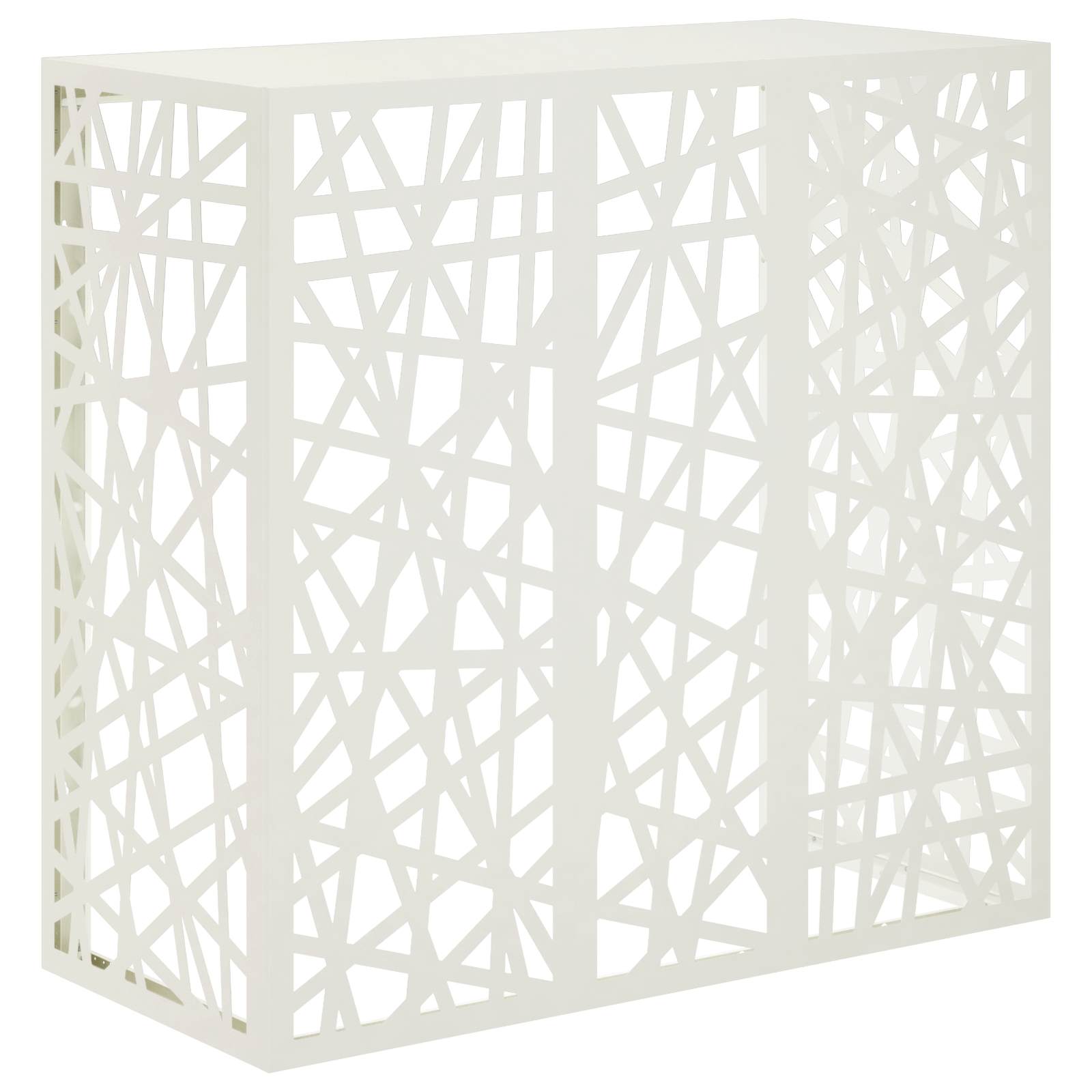 Κάλυμμα κλιματιστικού Λευκό 110 x 50 x 105 εκ Ατσάλι - Pakobazaar